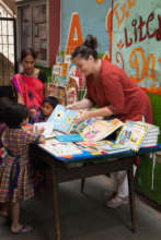 Checking out the book rack and book table