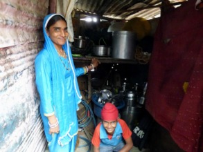 Vardhan's mother shows their kitchen area