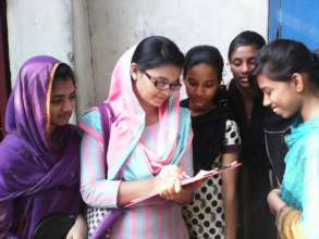 volunteers carrying out survey