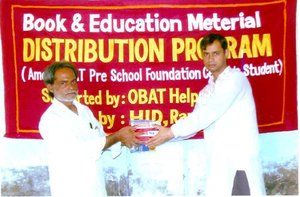 Supplies being presented to a teacher