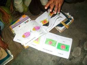 Drawings made by the preschoolers