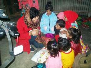 OBAT volunteer, Arishaa Khan, visits the kids