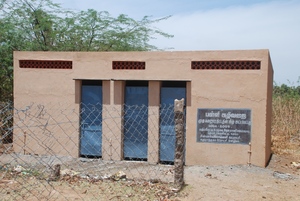 New Renovated toilet at Chinna Venmani School