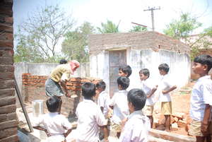 Construction of a school toilet