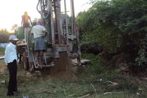 Work for placing a bore well in a school