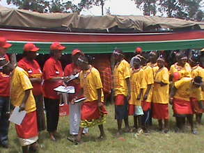 GIRLS AT ALTERNATIVE RITE OF PASSAGE CEREMONY