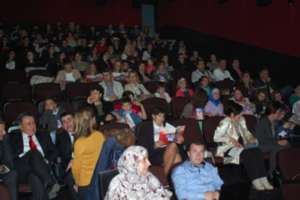 Students at the movie theatre--free activity