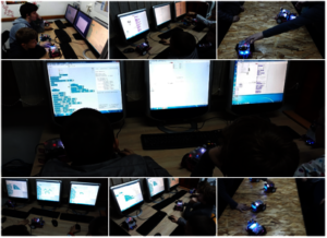 Participants programming robotics