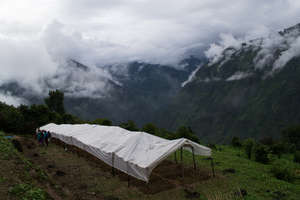 Kami greenhouse near completion (100' L X 15' W)