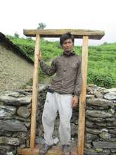 A latrine under construction