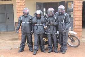 The Nwoya Staff with their new riding gear