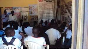 A group of youth attending health talk