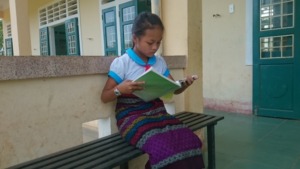 Ly is reading a history book