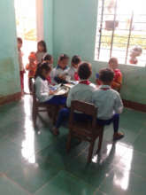 Ban 1 Satellite School students at their class