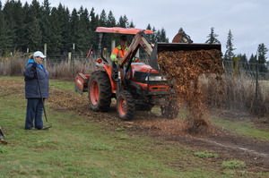 Tony and Arleen working on trail