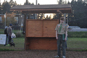 Eagle Scout Eric with Kiosk Project