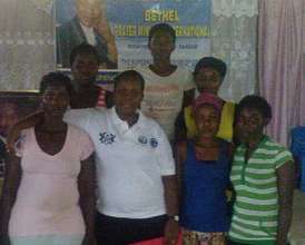 Six of the ex-child slaves enrolled with RFG staff