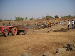 Use of Tractor & JCB to remove slush, boulders, et