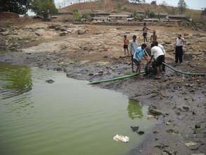 Use of Diesel Pump to Remove Dirty Water