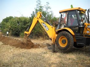 Trench for connecting well to drinking water tank