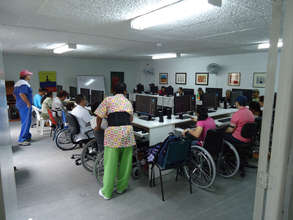 Group of people receiving training