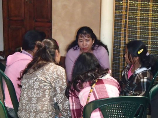 With a group of students 2013