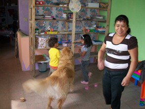 Marisol with Chinito and Cristina in the art room!