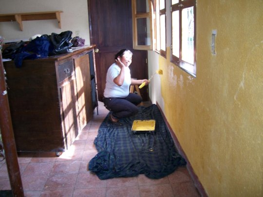 Painting the school