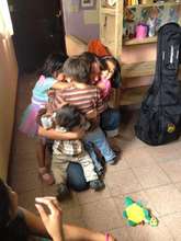 Liz with the Panorama sponsored kids