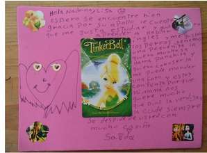 Zaida's letter of thanks to Lisa