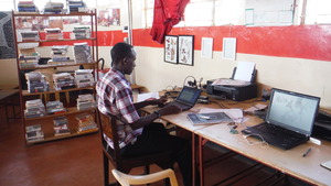 Noah at work in the computer lab