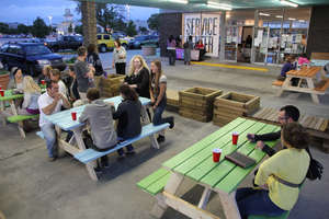 Garden Party food event at Service Center