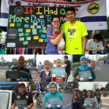 Spreading awareness on the streets of Jakarta