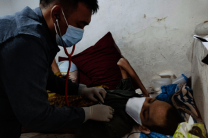 Abi fighting a different battle from his bed