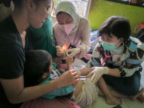 Billa during a home visit from Ns.Eka & Dr.Vanessa