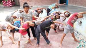 Babli teaching Yoga