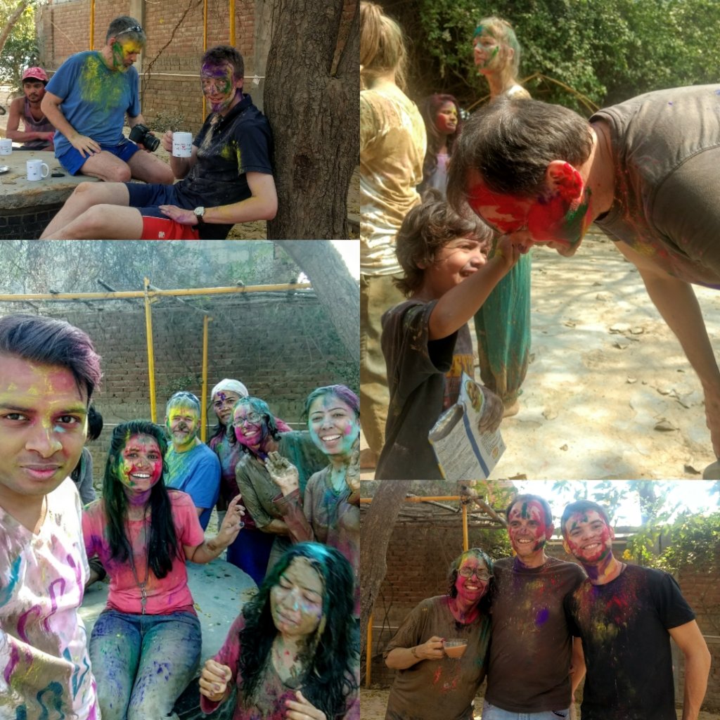 Holi celebration with Peter, David and Christian