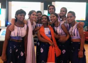 Dancers after performance