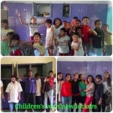 Children with New Lockers