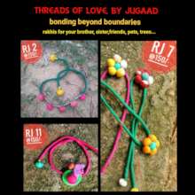 Hand made Rakhi made out of waste cloth