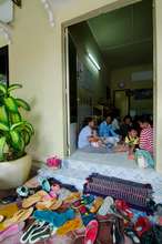 The many shoes from the many women leaning with us