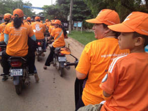 Campaign motorbike ride around Siem Reap