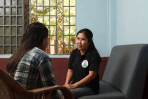 We provide emotional support to women and girls