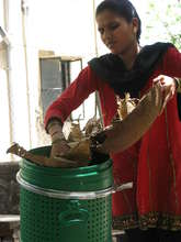 Using the composter