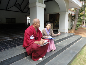 building networks, sharing thoughts during a break