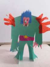 Paper figurine made by a library user