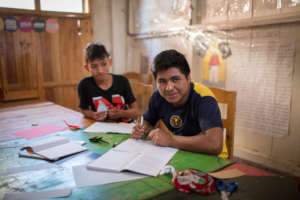 A library user receives extra academic support