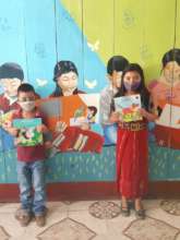 Library members check out books.