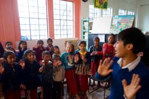 Engaged children in library programming