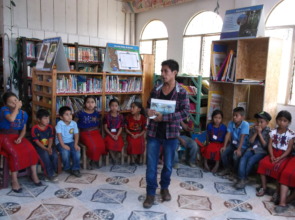 Head Librarian David leading story hour